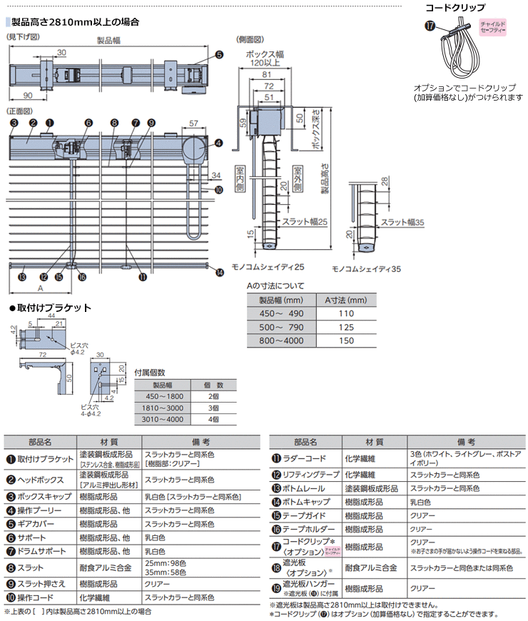 モノコムシェイディ25・35 横型ブラインド タチカワ｜業務用ブラインド