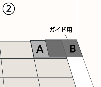 壁際のカット方法2