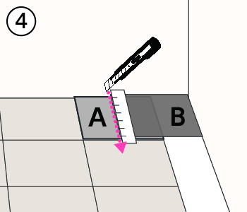 壁際のカット方法4