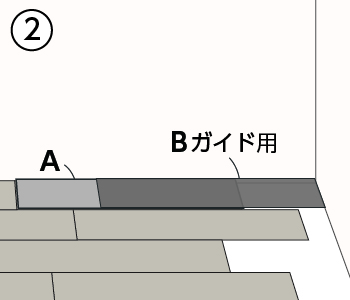 壁際のカット方法2