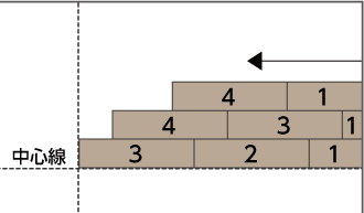 長方形タイルを貼る順番2