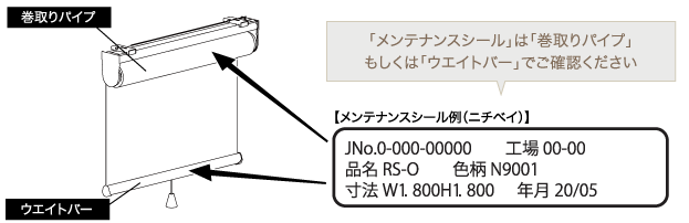 メンテナンスシール例（ニチベイ）